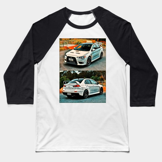 Mitsubishi Lancer EVO 2016 Baseball T-Shirt by d1a2n3i4l5